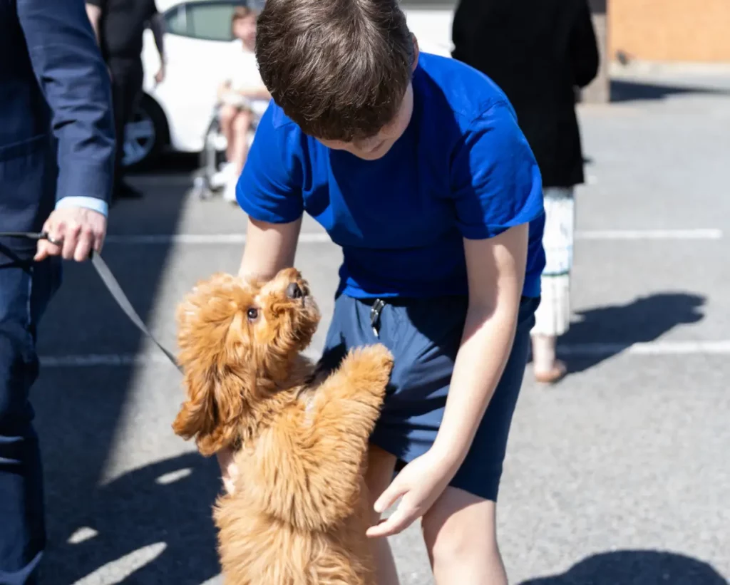 United Abilities client with dog