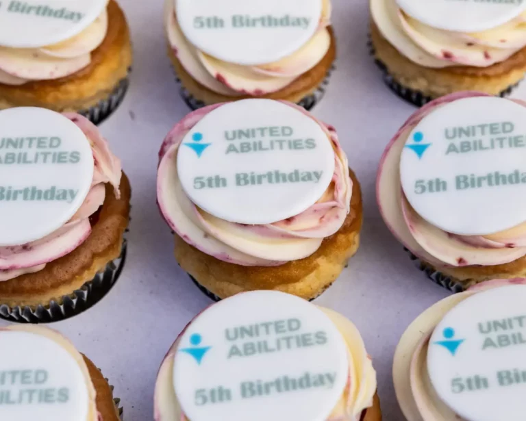 Cupcakes with the United Abilities logo